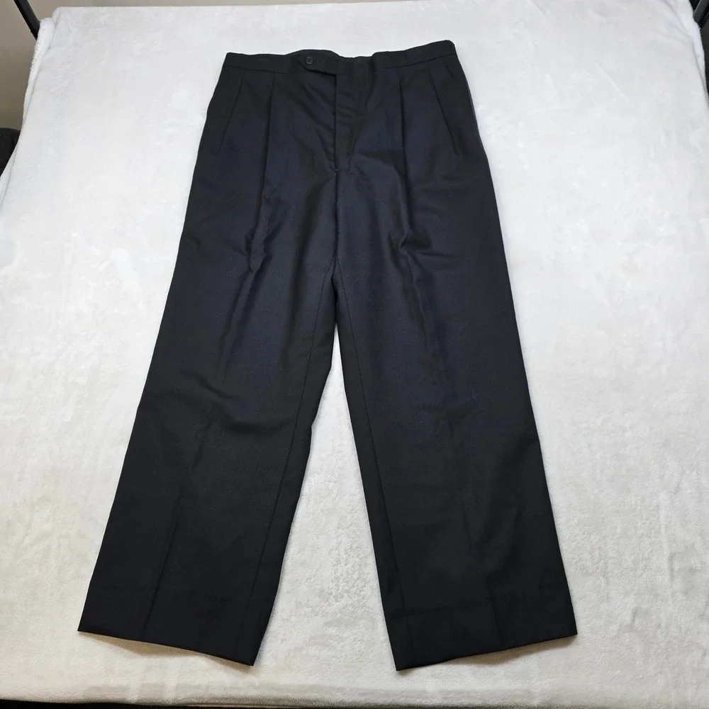 Stafford Tuxedo Suit Set Mens 44R 2 Piece Pants‎ 35x28 Black Jacket Formal Wear